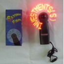 Portable fan with personalised light up message